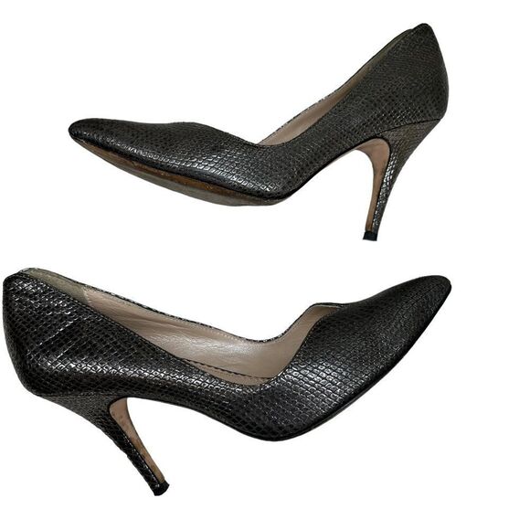 Jean-Michel Cazabat Metallic Leather Pumps Heels EU 38.5 - Picture 5 of 11